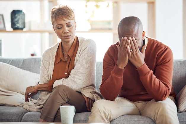 wife and husband in therapy.