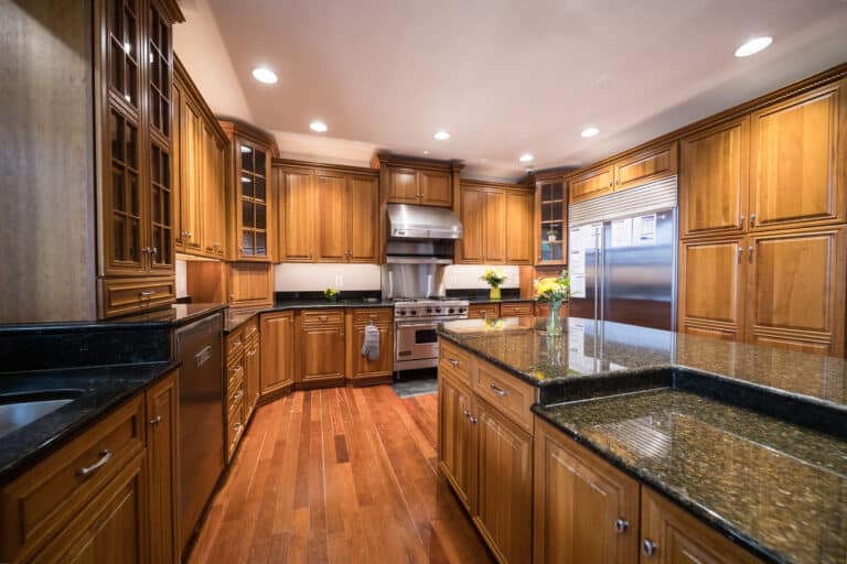 kitchen at tv and lounge at main exterior entrance to AMFM Mental Health Treatment in Great Falls, VA