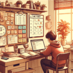 Person using planner and timer for ADHD time management