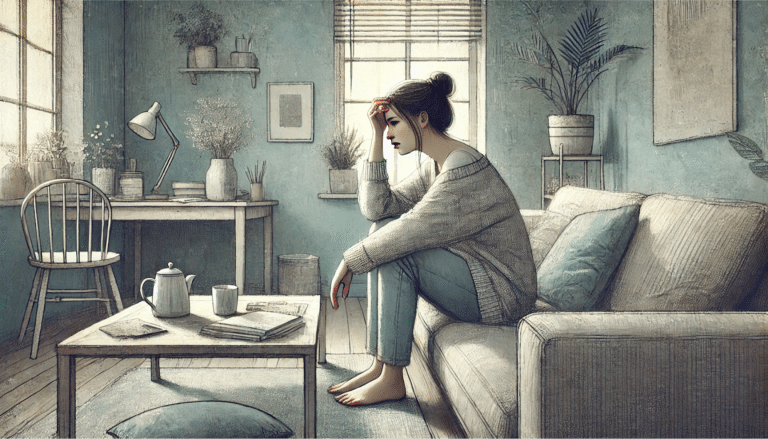 A woman thinking about a lot of things