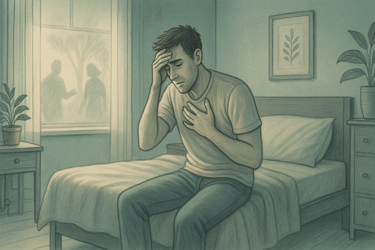 Illustration of the difference between adjustment disorder and PTSD