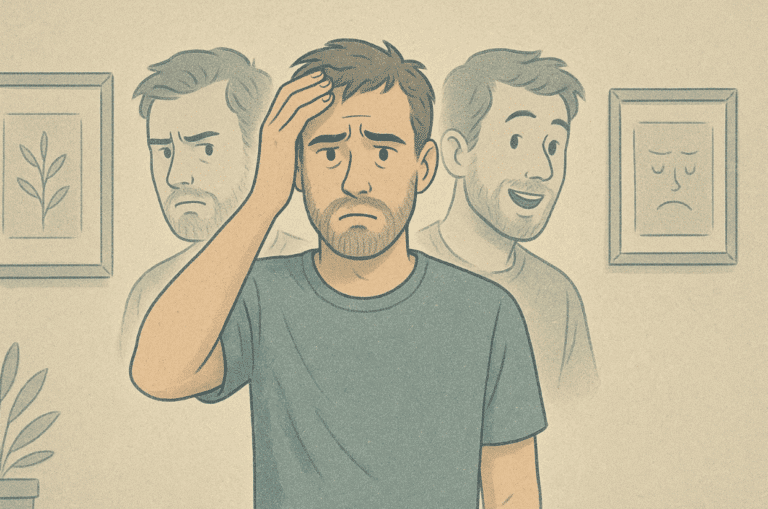 A man experiencing multiple personalities