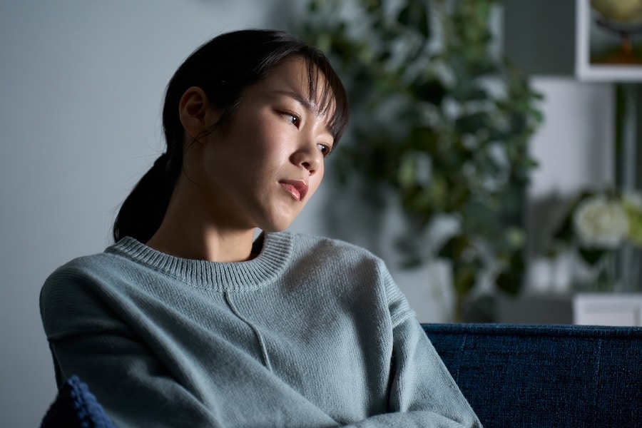 Woman staring looking worried, wondering, can anxiety kill you?