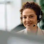 woman on free suicide hotline helping people in crisis