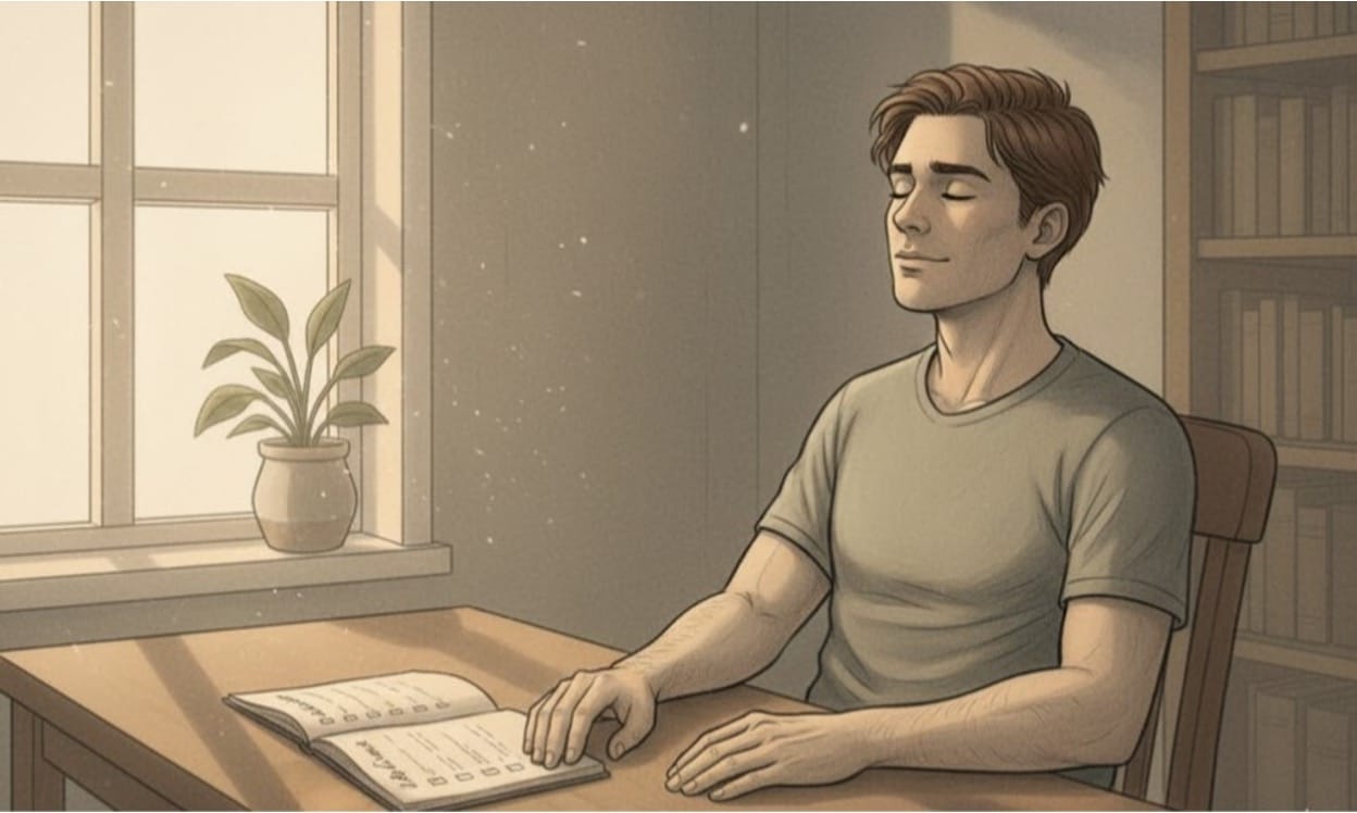 Organized study environment with minimal distractions to help reduce ADHD overthinking