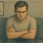 An angry man struggling with antisocial personality disorder