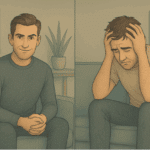 Comparison showing narcissistic confidence versus bipolar mood episode distress in understanding NPD and bipolar disorder differences