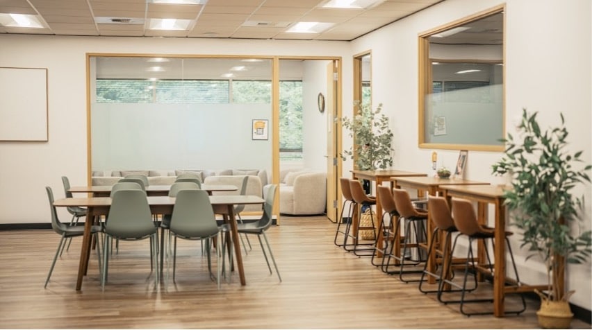 Empty modern office common area | AMFM Treatment