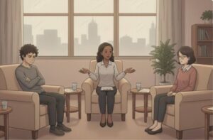 Group therapy session highlighting the challenges of social connection in personality disorders.