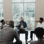 Men in a group therapy session after changes in Virginia behavioral health services law