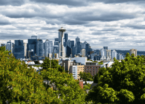 Seattle skyline from Kerry Park, representing changes in mental health policies in Washington state