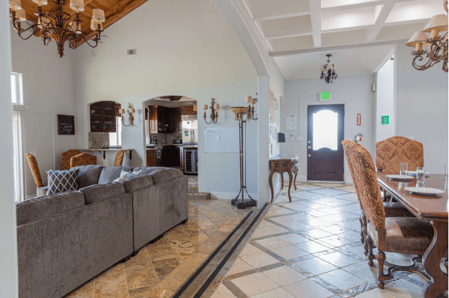 A Mission For Michael residential mental health treatment facility featuring a calm, home-like environment where individuals receive specialized care for anxiety disorders and related symptoms like heart palpitations.