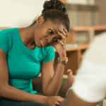 Woman in amfm mental health treatment