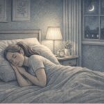 Person sleeping peacefully, representing the relief and improved rest that comes from managing sleep anxiety effectively.