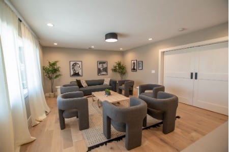 AMFM residential mental health treatment facility with warm, home-like interiors where clients receive specialized care for ADHD and co-occurring conditions.