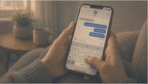 A woman with OCD seeking reassurance from her friend via text