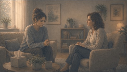 Woman undergoing therapy for her OCD reassurance seeking 