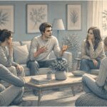 A group of people participating in group therapy as a way of dealing with BPD abandonment issues