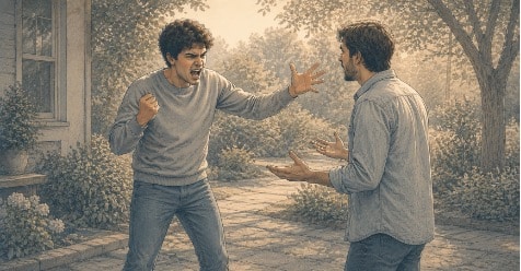 A person experiencing bursts of anger as a result of BPD.